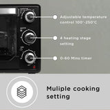 Faber Fotg Bk 24 Liter Oven Toaster Grill,Black,24 Liter,1600W
