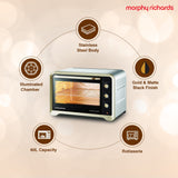 Morphy Richards 60 Liter 60RCSS Luxe Chef Oven Toaster Griller, with Convection and Rotisserie Function (Gold, Regular, 60 Liter)