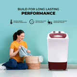 Power Guard 7 kg Top Load Washer (360 Smart Wash Technology, PG70GWASH, Protective Rat Mesh,Red)-(Sctraches)
