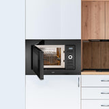 Kaff KMW 5PJ Builtin Microwave Oven for Kitchen 20 Litre with Child Lock Digital Clock & Time Display Microwave Grill Defrost & Combination Programming Mode Black