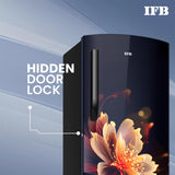 IFB Smart Choice 197L 5 Star Direct-Cool Single Door Refrigerator with Advanced Inverter Compressor (IFBDC-2235DBMED,Mystic Blossom Blue) Extraordinary Storage with Humidity Controller, Base drawer
