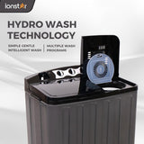 Ionstar 7 Kg Semi Automatic Washing Machine - 5 Star Rated - 2025 - Top Load - Jet Pulsator - Magic Filter - Special Air Dryer - Buzzer - Wheels - Powerful Copper Motor - 1500 RPM (STAR70-AQUA-G)