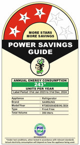 Samsung 350 L, 3 Star, Convertible 5-in-1, Digital Inverter, Frost Free Double Door, WiFi Enabled Bespoke AI Refrigerator (RT38DG5A4DBXHL, Luxe Black)