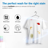 Bosch 9kg 5 Star Anti Stain & AI Active Water Plus Fully Automatic Front Load Washing Machine with Built in Heater (WGA1420TIN, Pretreatment & Steam with Anti Bacteria and 5 Star Inverter, Black Grey)