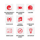 TOSHIBA 7.5 kg Fully Automatic Front Load Washing Machine with In-built Heater Silver (TW-BJ85S2-IND(SK))