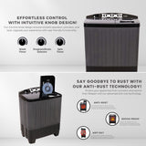 Ionstar 7 Kg Semi Automatic Washing Machine - 5 Star Rated - 2025 - Top Load - Jet Pulsator - Magic Filter - Special Air Dryer - Buzzer - Wheels - Powerful Copper Motor - 1500 RPM (STAR70-AQUA-G)