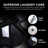 Ionstar 7 Kg Semi Automatic Washing Machine - 5 Star Rated - 2025 - Top Load - Jet Pulsator - Magic Filter - Special Air Dryer - Buzzer - Wheels - Powerful Copper Motor - 1500 RPM (STAR70-AQUA-G)