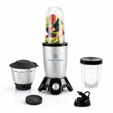 Nutri Go 500W Nutri Blender For Juicing, Mixing & Blending | 3 Jars | Juicer Mixer Grinder & Smoothie Maker for Kitchen | Stainless Steel Blade,(Silver, 3 Jars)