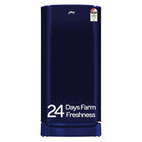 Godrej 183 L 3 Star | Farm Fresh Crisper Technology | Turbo Cooling Technology | Wide Shelf | Direct Cool Single Door Refrigerator(RD R190C WRF NY BL, Navy Blue)