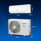 Voltas 1.5 ton 3 Star, Inverter Split AC (Copper, 4-in-1 Adjustable Mode, Anti-dust Filter, 183V Vectra CAW, White)