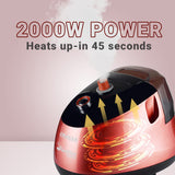 INALSA Standing Garment Steamer 2000 W|Double Pole With 90° & 180° Adjustable Ironing Board |Adjustable Pole Height|2.2 L Water Tank|45 Sec Heat Up Time|32g/min Steam Output,Swiftix 2000