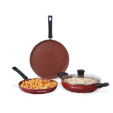 Wonderchef Tivoli 4 Pcs Cookware Set Red