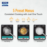 KENT Emerald 1500 W Induction Cooktop Touch Panel (Black, 116129)