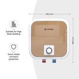 Candes Square Water Geyser 25 Litre | 2000W Copper Element | 8-Bar Pressure | 3-Level Safety | 5-Star BEE Rated Water Heater | Energy Efficient | 7 Yr tank & 2 Yr Product Manufacturer Warranty | Rose Gold
