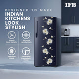 IFB 187L 2 Star Direct-Cool Single Door Refrigerator (IFBDC-2132NBFE, Floral Falls Blue) Extraordinary Space with Humidity Controller