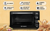 Faber 45L 2000W OTG | Bake, Toast, Roast, Grill | 4 Heating Functions, Upper & Lower Heating, Rottisserie, 360
