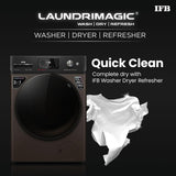 IFB 9/6/3 kg Fully Automatic Washer Dryer Refresher with Steam Refresh, AI Powered, 100% Dry Clothes, 9 Swirl Wash Mimic Handwashing, WiFi & Eco Inverter Motor (WDR Executive ZMN, Mocha)