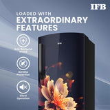 IFB Smart Choice 197L 5 Star Direct-Cool Single Door Refrigerator with Advanced Inverter Compressor (IFBDC-2235DBMED,Mystic Blossom Blue) Extraordinary Storage with Humidity Controller, Base drawer