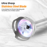 INALSA Hand Blender Mixer|1350W Pure Copper Motor|Low Noise|20 Speed Control with Digital Display|Turbo Function|BPA Free|Anti-Splash|Stainless Steel Rod & Blades|2 Yr Warranty,Robot Inox 1350 S