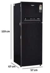 Whirlpool 265 L 3 Star IntelliFresh Inverter Frost-Free Double Door Refrigerator (IF INV CNV 278 3S, Black Sparkle)