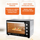 Inalsa Oven MasterChef 46SSRC OTG (46 Liter) with Motorised Rotisserie and Convection, 2000W, 4 Stage Heat Selection, Stainless-Steel Finish| Suitable For Big Families (Silver)