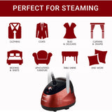 INALSA Standing Garment Steamer 2000 W|Double Pole With 90° & 180° Adjustable Ironing Board |Adjustable Pole Height|2.2 L Water Tank|45 Sec Heat Up Time|32g/min Steam Output,Swiftix 2000