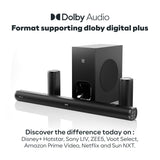 GOVO GoSurround 980 Dolby Digital | 525W Sound bar, 5.1 Channel Home Theatre, 6.5" Wired subwoofer, HDMI, Opt, AUX, USB & Bluetooth, 3 Equalizer Modes, Stylish Remote & LED Display (Black)