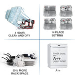 Whirlpool WFC 3C33 PF N IN Free Standing 14 Place Settings PowerClean Technology White, 30% extra space, 8 wash Programs, Ultra Quiet Performance Dishwasher