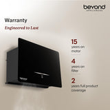 Beyond Appliances Cube 75 BLDC Plug N Play Ductless Kitchen Chimney | 1600 CMH | Auto Clean | 5-Stage Charcoal Activated Filter | Touch Control | 3-way Suction | 45dB Low Noise | Black,CUBE75-BLDC-BLACK(BA-CU-CB-PP-BL-75-CH)
