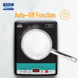KENT Emerald 1500 W Induction Cooktop Touch Panel (Black, 116129)