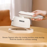Inalsa Mini Steam Iron For Clothes & Garment Steamer 1200W|Portable Travelling|Heat Up In 40 Sec|Scratch Resistant Titanium Coated Plate|2In1 Horizontal Vertical Use (Voyager) - 1200 Watts
