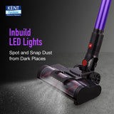 KENT Zoom Turbo Vacuum Cleaner 11614b Cordless Vacuum Cleaner with Swappable Battery (Black, Purple)