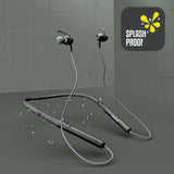 Zebronics Zeb Yoga 90 Plus Wireless in-Ear Neckband Earphone Supporting Bluetooth 5.0, Dual Pairing,Type C Charging,10mm Drivers,Metallic Magnetic Earpiece,Call & Media Controls, Splash Proof(Green)