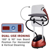 INALSA Standing Garment Steamer 2000 W|Double Pole With 90° & 180° Adjustable Ironing Board |Adjustable Pole Height|2.2 L Water Tank|45 Sec Heat Up Time|32g/min Steam Output,Swiftix 2000