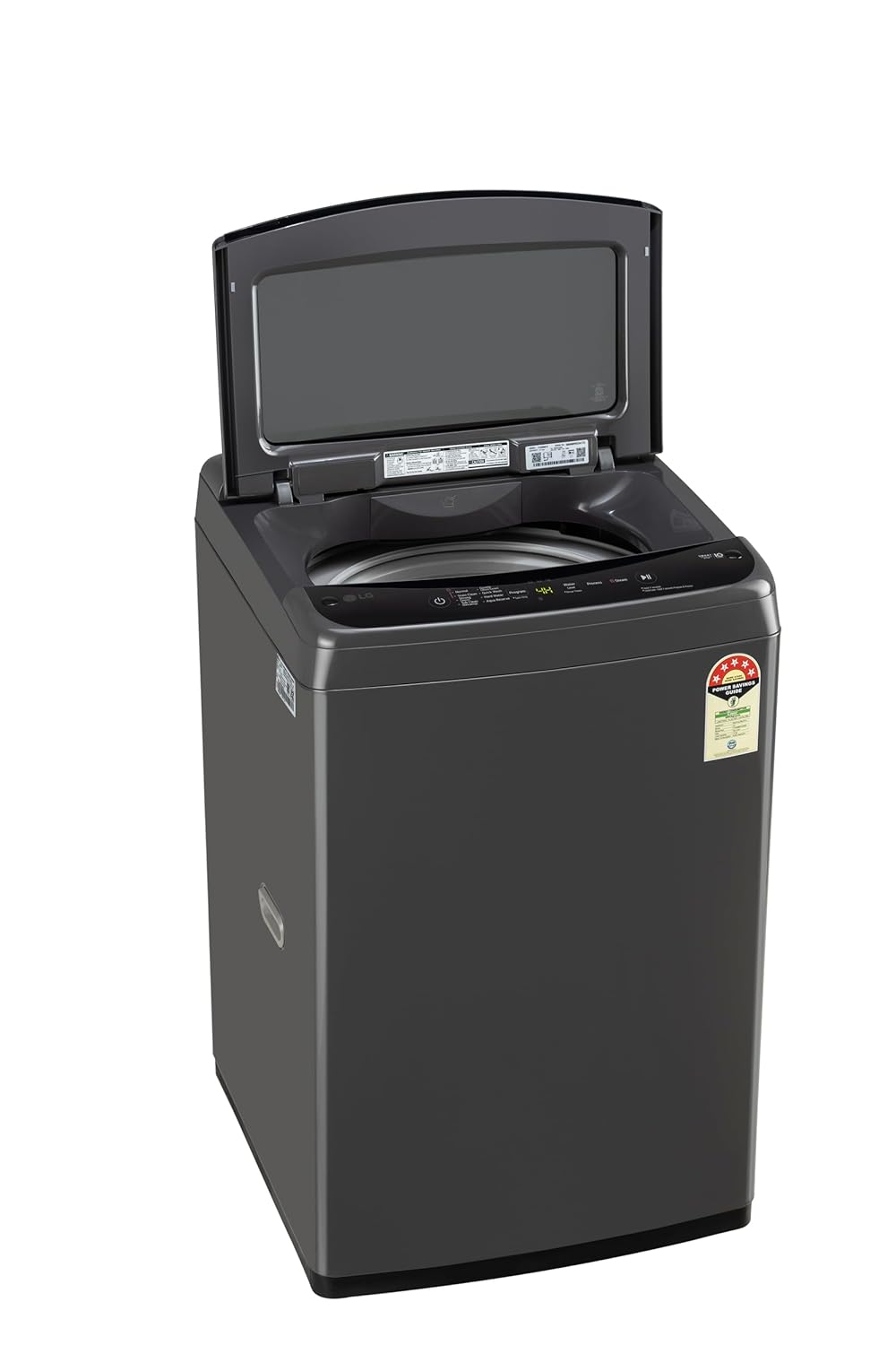 LG 9 Kg, 5 Star, Smart Inverter Technology, In-built heater with Steam, Fully Automatic Top Load Washing Machine (T90VBMB1S, Turbodrum, Stain Clean, LED Display, Smart Diagnosis, Middle Black)