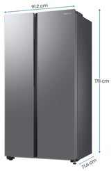 Samsung 653L WI-FI Enabled SmartThings Side By Side Inverter Refrigerator (RS76CG8113SLHL, EZ Clean Steel)