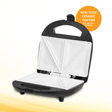 Kent Sandwich Maker, (16024), 700W, Non-Toxic Ceramic Coating Plate, Make 4 Sandwiches, Black, Standard