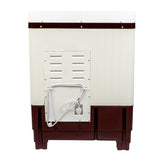 Midea 7.5 KG Semi Automatic Top Loading Washing Machine, Rust proof Body, Air Dry Function with 1300 RPM (MWMSA075PPG, Maroon White)