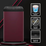 Godrej 7.5 Kg 5 Star AI Powered, Disinfects 99.9% Germs, Inbuilt Heater, Toughened Glass & Soft Shut Lid, Steel Drum Fully Automatic Top Load Washing Machine (WTEON ADR 75 5.0 PFDTG AURD, Autumn Red)