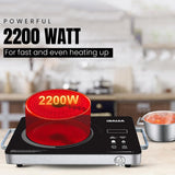 Inalsa 2200 W Induction Cooktop Touch Panel (Black, InfraChef 2200 Infrared Cooktop)