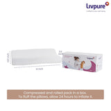 Livpure Smart Breeze Contour Ortho Pillow with Perforated and Premium Memory Foam Sleeping Pillow Pack of 1 (White) LSH-PILL-BREEZE-CONT1