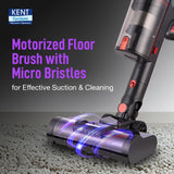KENT Zoom Turbo Vacuum Cleaner 11614b Cordless Vacuum Cleaner with Swappable Battery (Black, Purple)
