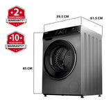 TOSHIBA 9 kg 5 Star Fully Automatic Front Load Washing Machine (TW-BJ100M4-IND(SK), In-Built Heater, Silver)
