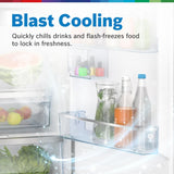 BOSCH Series 4 368 Litres 3 Star Frost Free Double Door Refrigerator (CTC39K03NI, Smoky Steel)