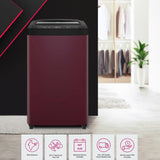 Godrej 7.5 Kg 5 Star AI Powered, Disinfects 99.9% Germs, Inbuilt Heater, Toughened Glass & Soft Shut Lid, Steel Drum Fully Automatic Top Load Washing Machine (WTEON ADR 75 5.0 PFDTG AURD, Autumn Red)