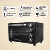 Faber 34L 1600W OTG | Bake, Toast, Roast, Grill | 4 Heating Functions, Upper & Lower Heating, Rottisserie, 360