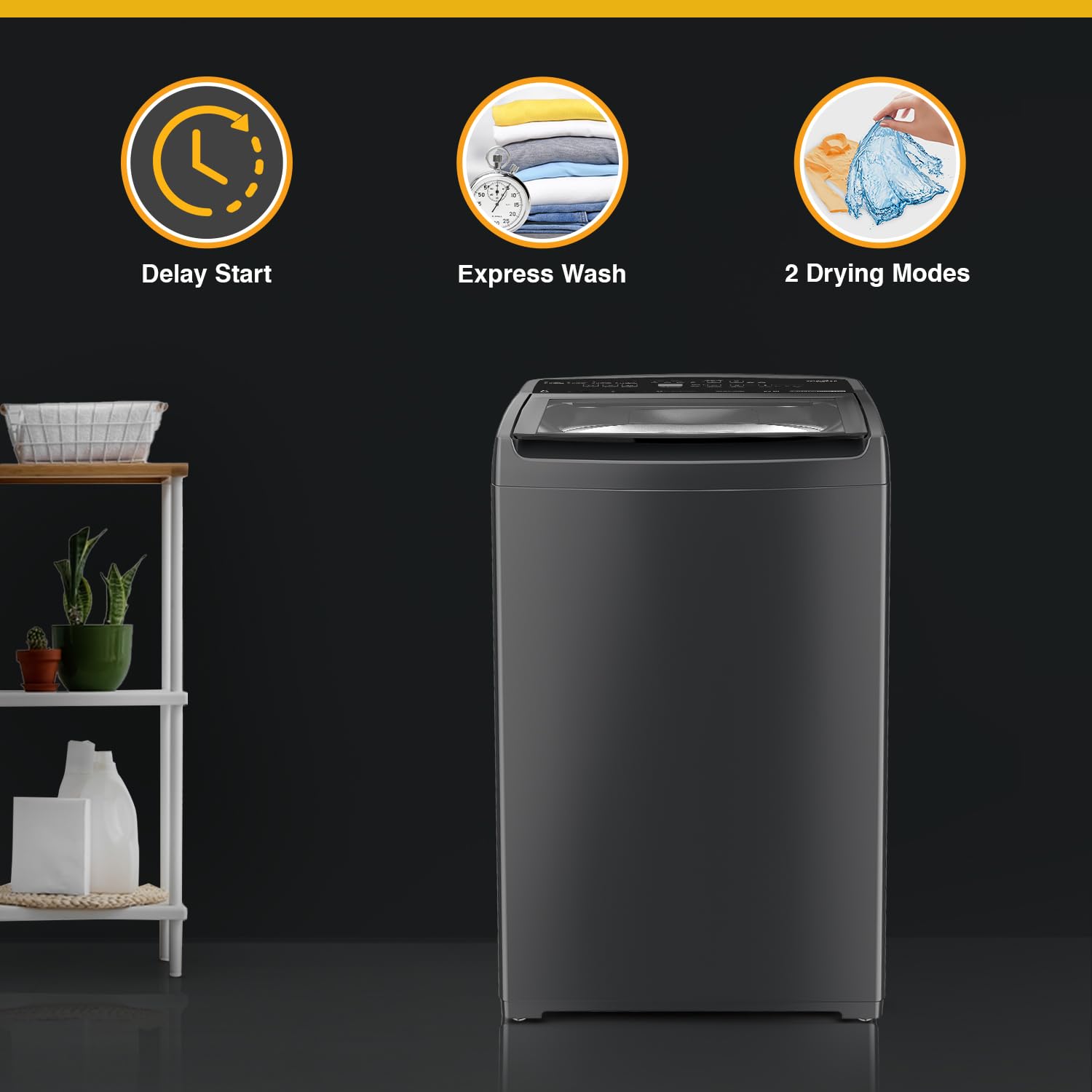 Whirlpool 6.5 Kg 5 Star MAGIC CLEAN PRO Fully Automatic Top Load Washing Machine (MAGIC CLEAN PRO SW 6.5 (H) GREY with In-Built Heater)