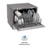 AmazonBasics 8 Place Setting Dishwasher (2021, Silver) ABDW2021002