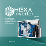 Haier 1.5 Ton 5 Star Heavy Duty Hexa Inverter Split AC Copper 7 in 1 Convertible Anti Bacterial Filter Cools at 60C Temp 20 Mtrs Air Throw - HSU19K-PYC5BN-INVWhite 2024 Model