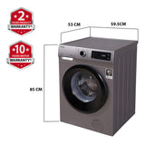 TOSHIBA 7.5 kg Fully Automatic Front Load Washing Machine with In-built Heater Silver (TW-BJ85S2-IND(SK))